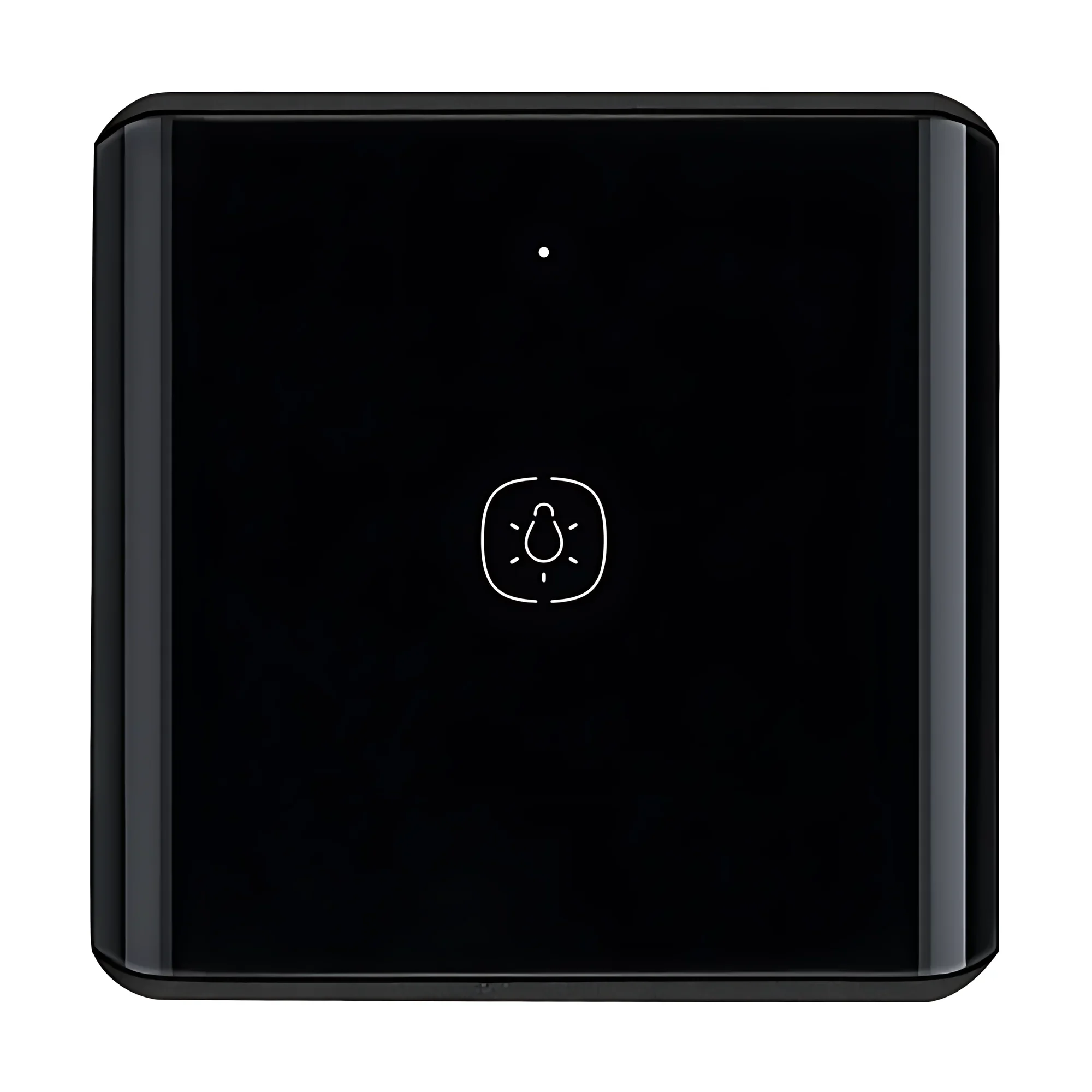 Battery-powered black glass wireless scene switch