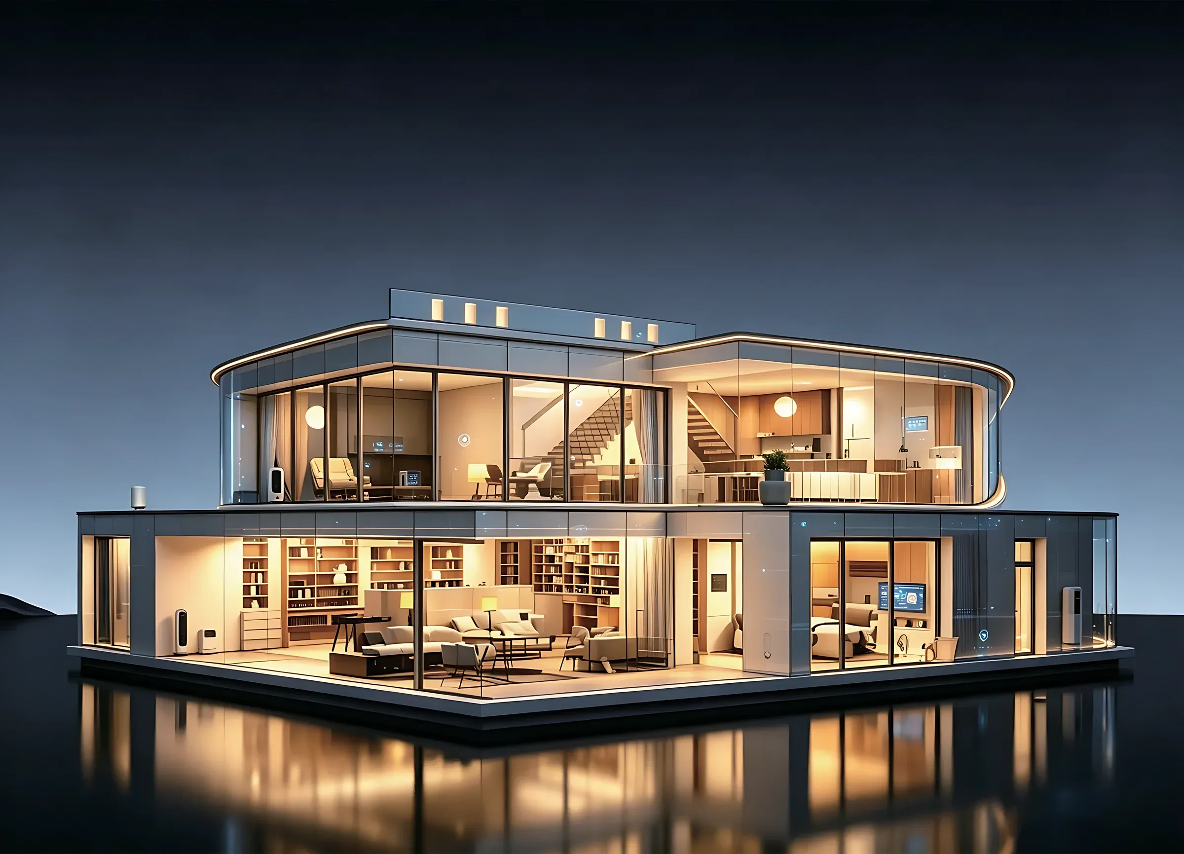 Villa at dusk representing Ultra Edge homes across Pakistan
