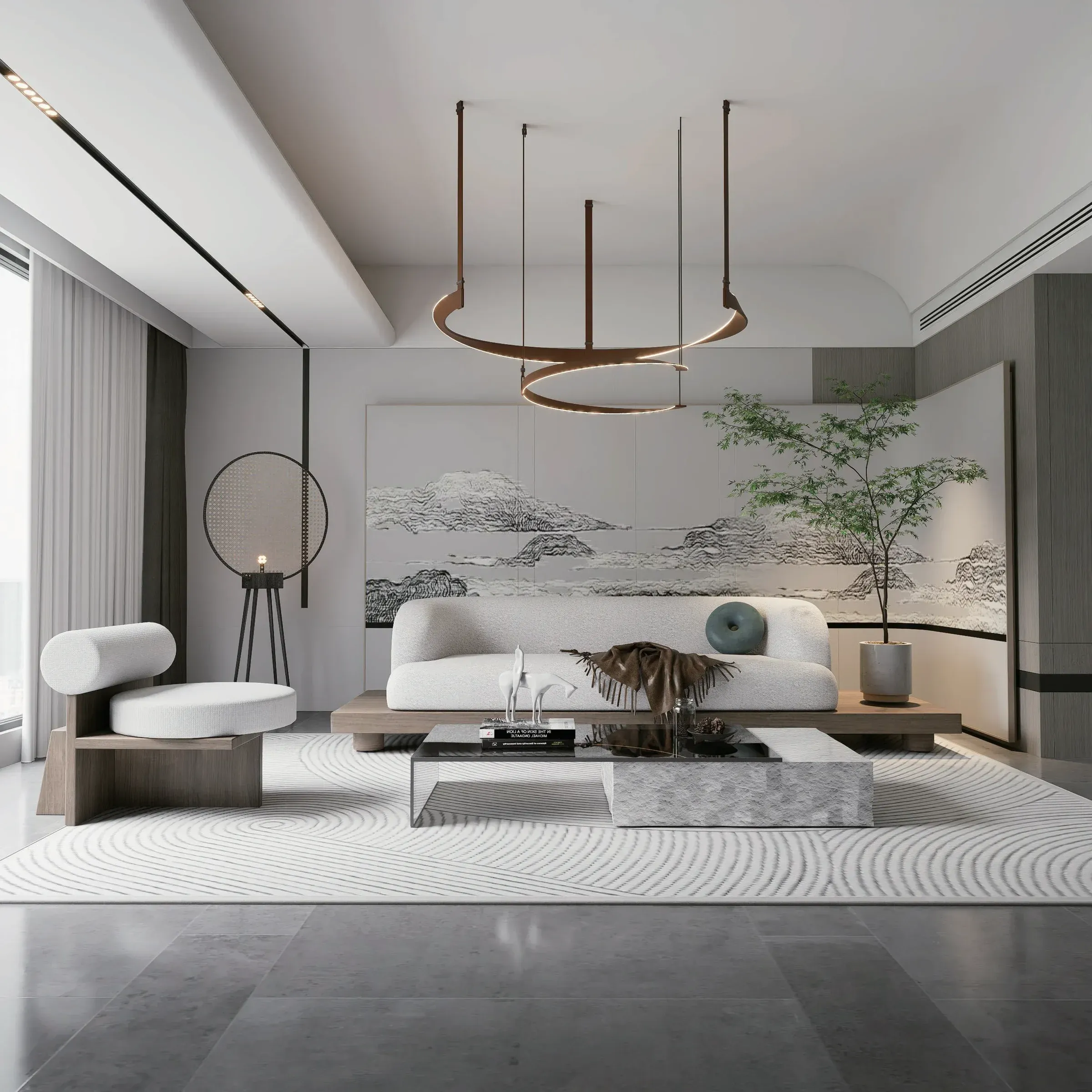 Double-height living room