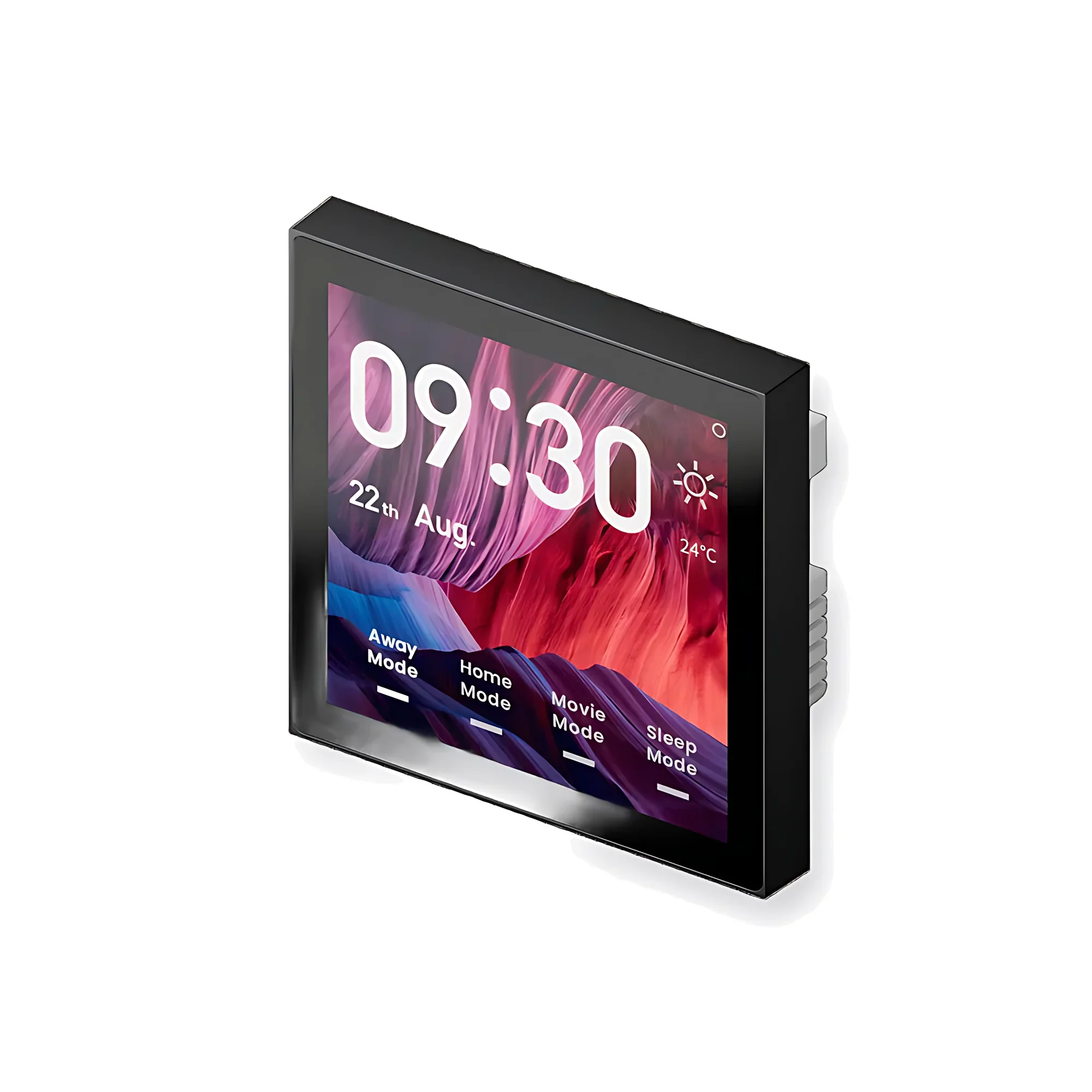 Black 4-inch smart screen panel showing 09:30