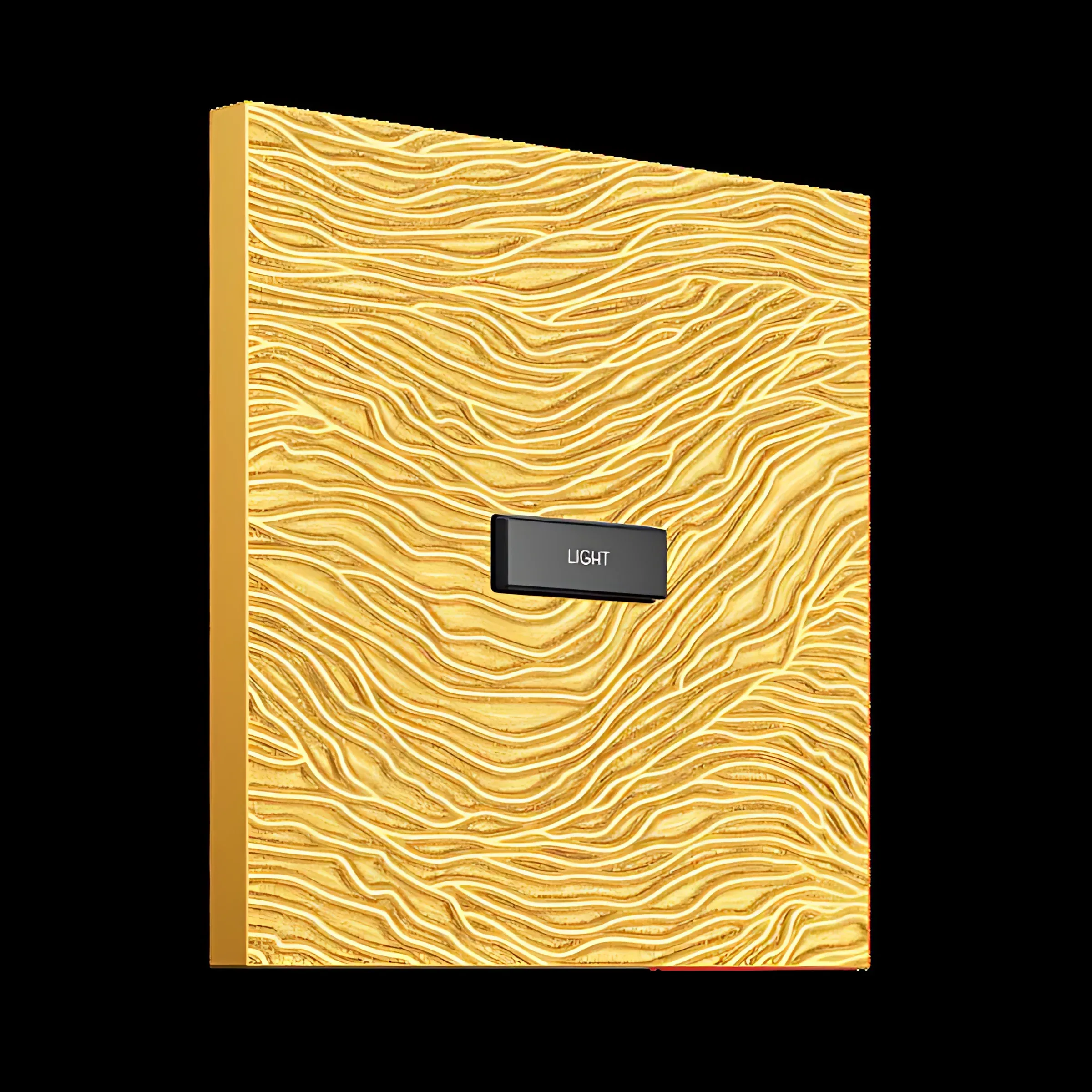 Textured gold Signature panel