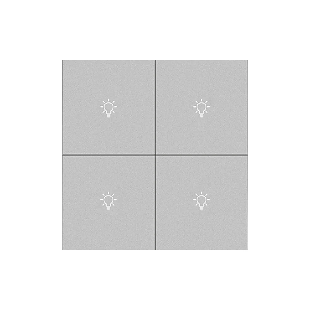 Grey textured 4-key smart switch