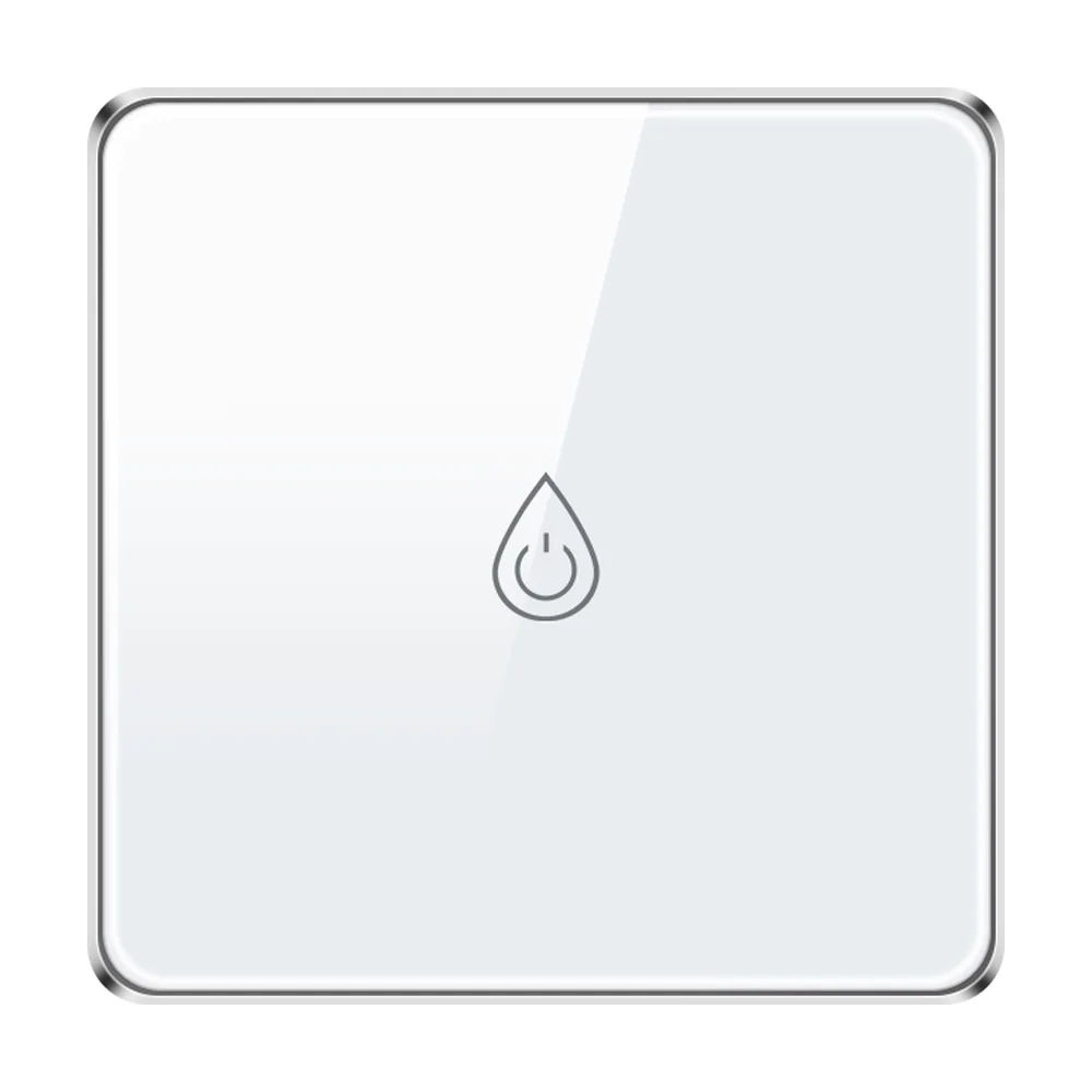 White curved-glass 30 amp smart geyser switch