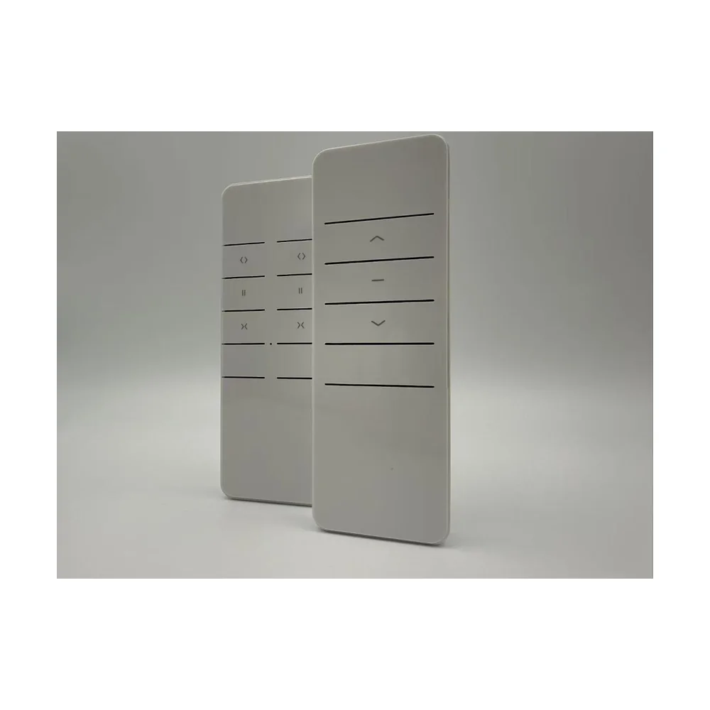 White two-channel curtain remote control
